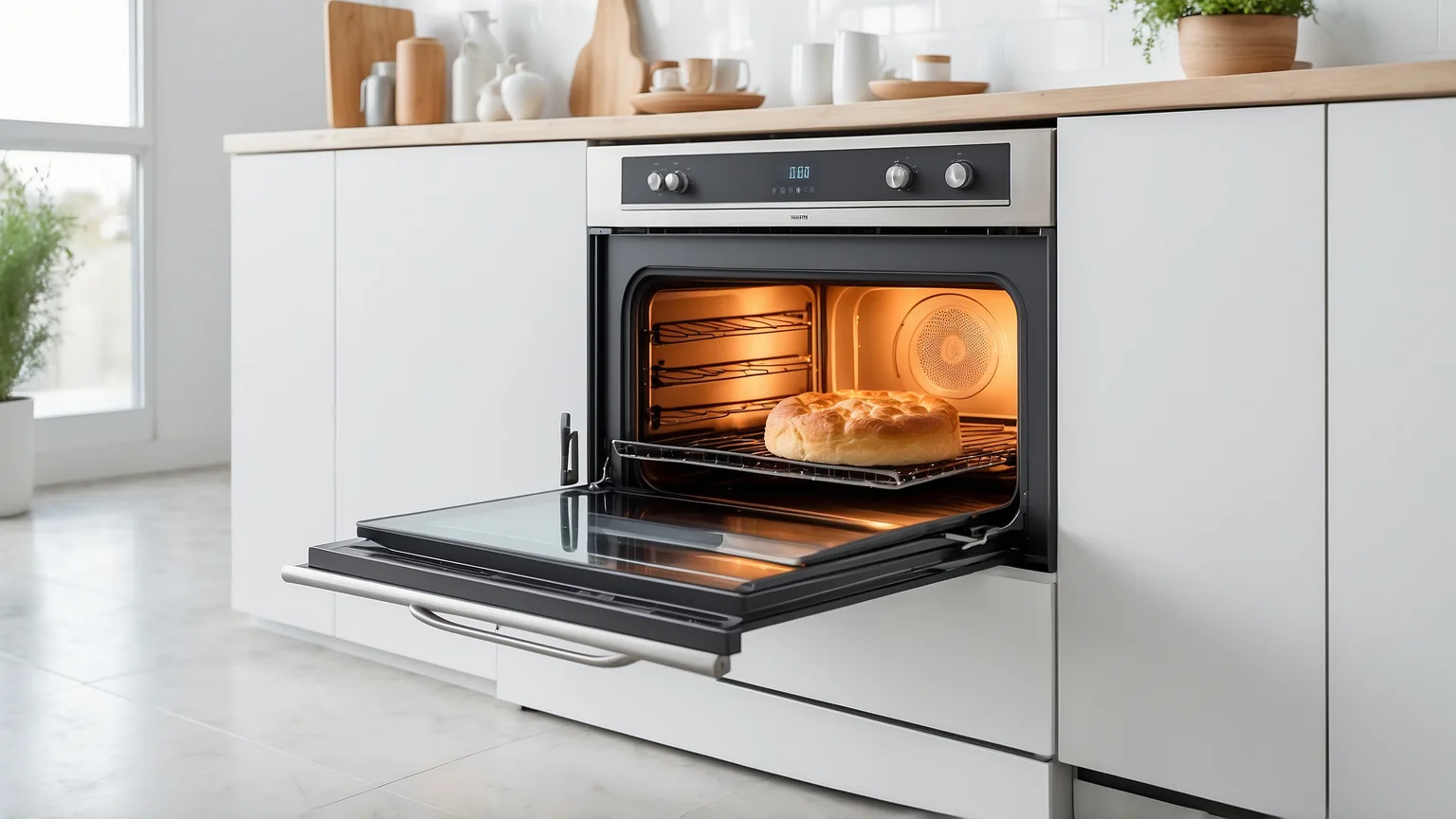 Sauberer Backofen nach der Reinigung